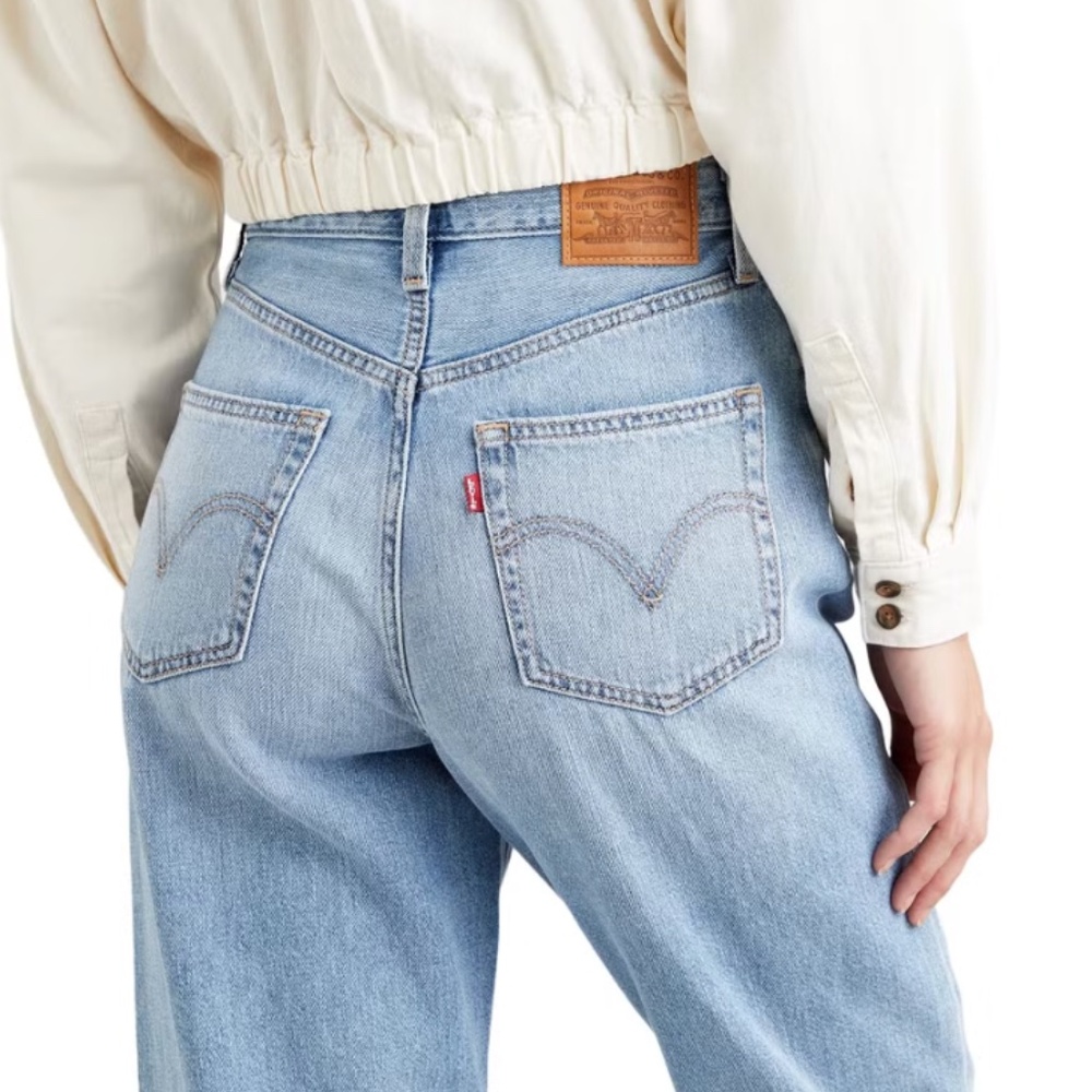 Levi’s Premium High Loose Jeans Med Wash Sz 25 - EUC - Picture 2 of 10